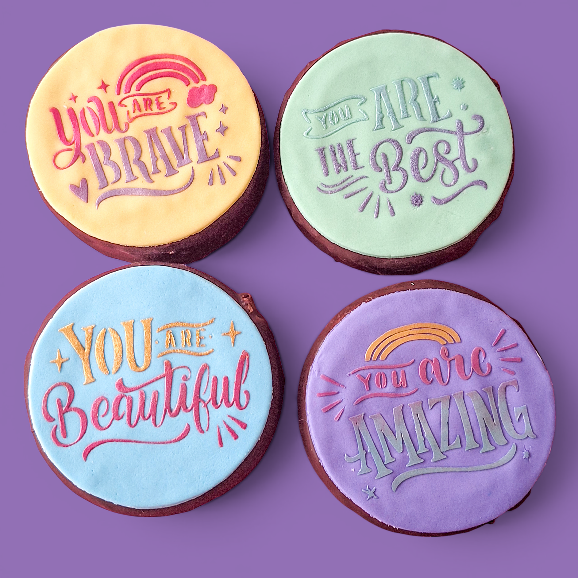 YOU ARE SPECIAL Chocolate Shortbread Cookie Sandwich - 4 Pack (108g Each, Handmade in Brisbane)