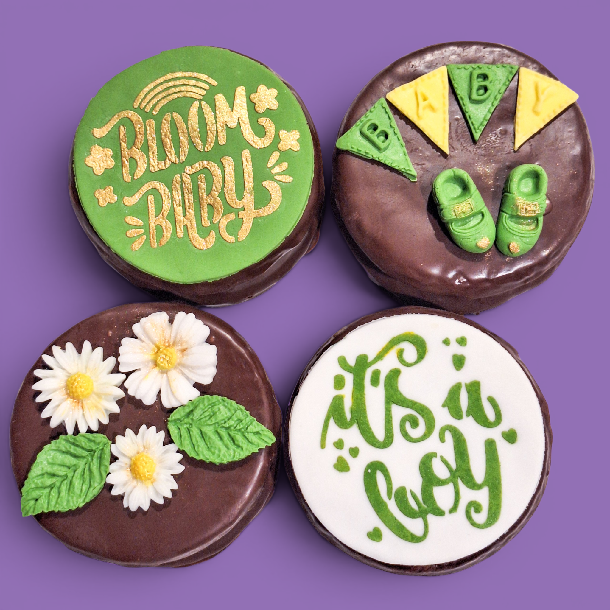 BLOOM BABY Chocolate Shortbread Cookie Sandwich - 4 Pack(108g Each, Handmade in Brisbane)