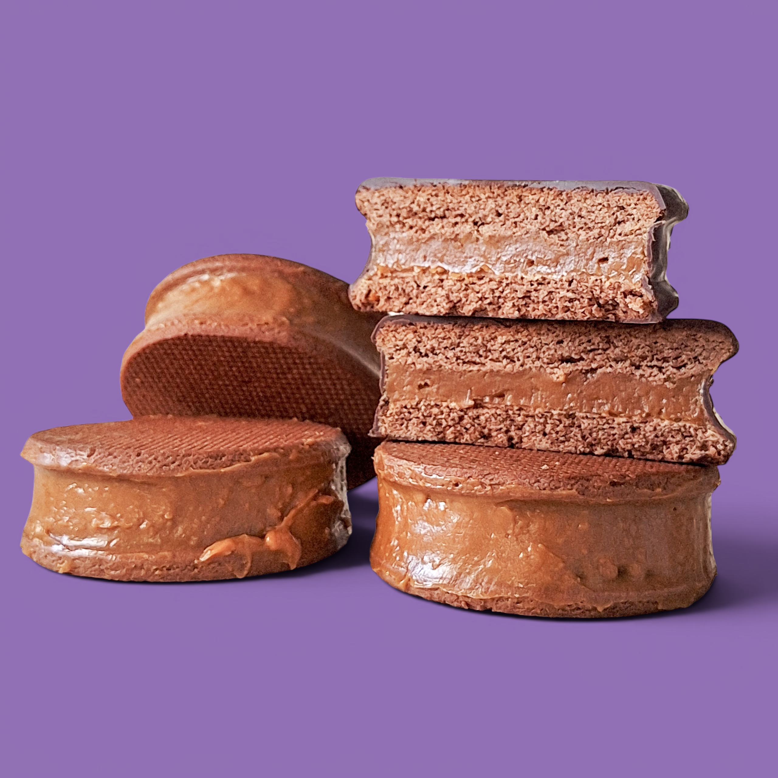 Custom Chocolate Shortbread Sandwich Biscuit - 4 Pack (108g Each, Handmade in Brisbane)