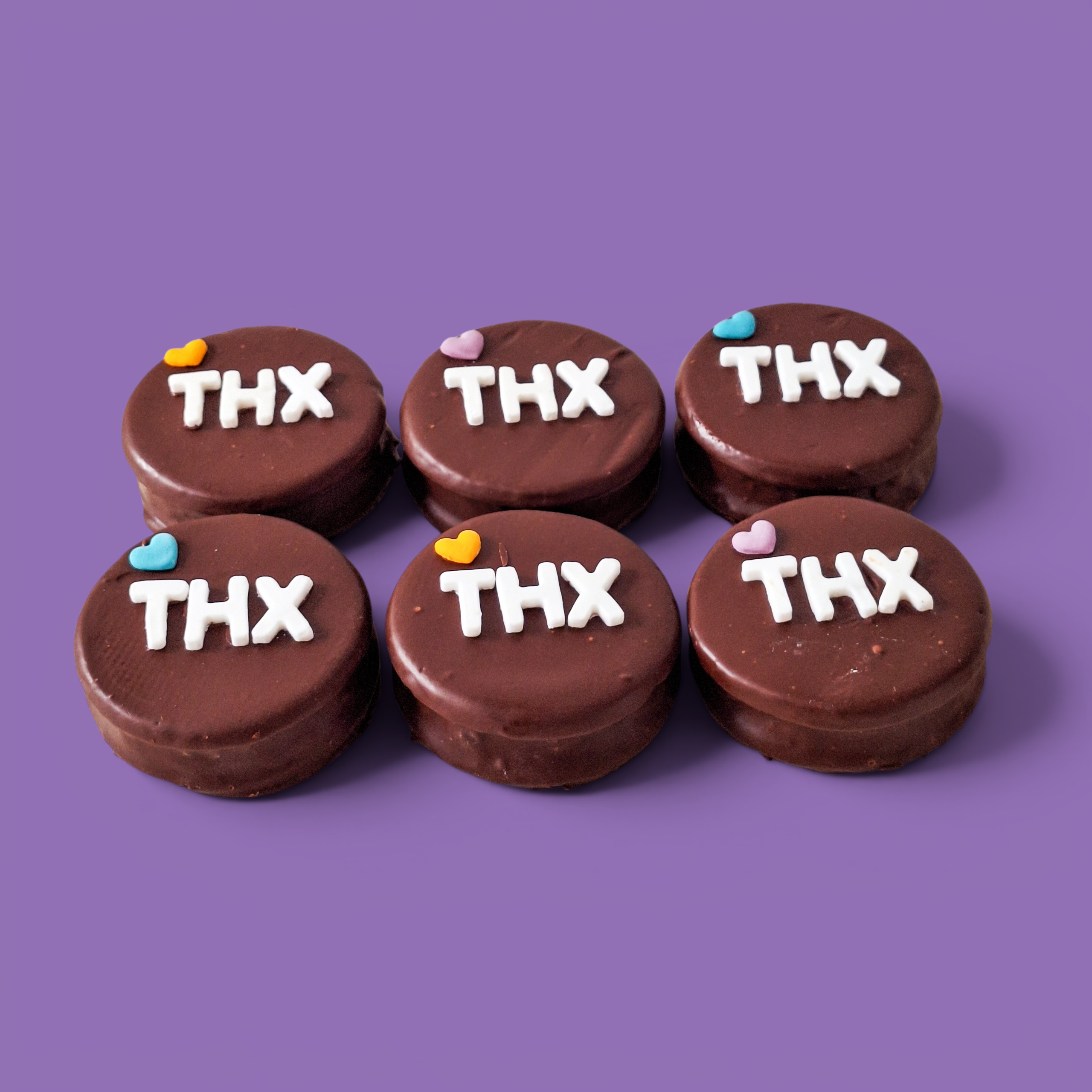 Custom THX Chocolate Shortbread Sandwich Biscuit - 6 Pack (108g Each, Handmade in Brisbane)