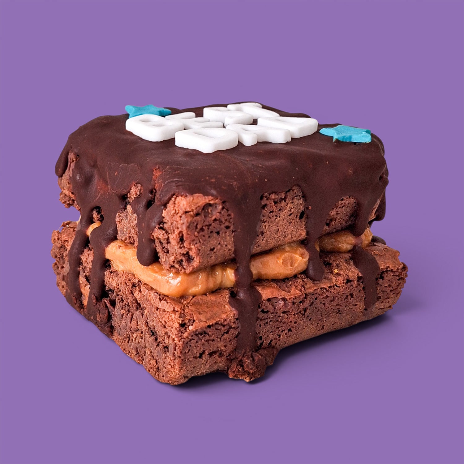 BEST DAD Gluten Free Loaded Brownie Double Slab & Caramel or Nutella - Mini, Medium & XL Size (Handmade in Brisbane)