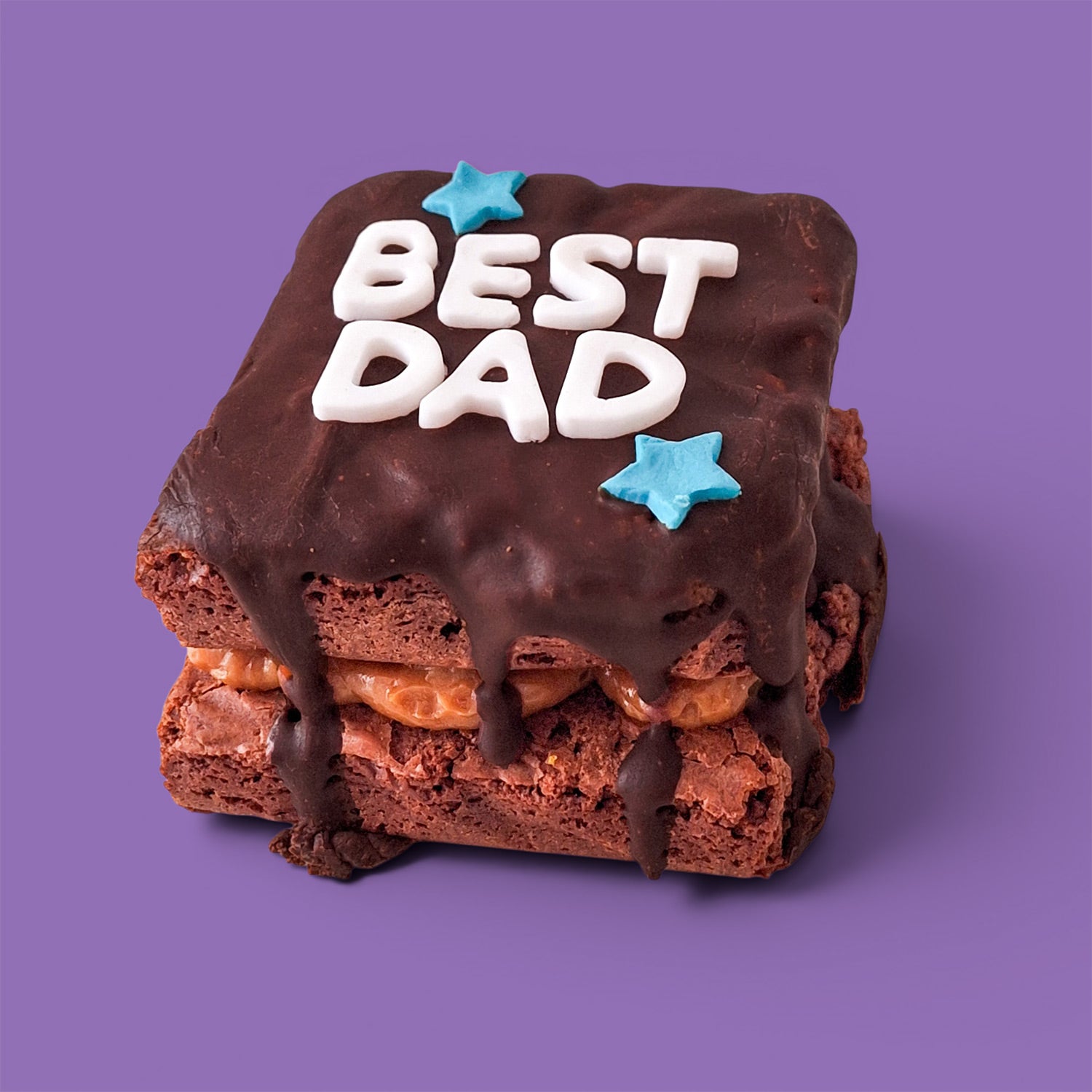 BEST DAD Gluten Free Loaded Brownie Double Slab & Caramel or Nutella - Mini, Medium & XL Size (Handmade in Brisbane)