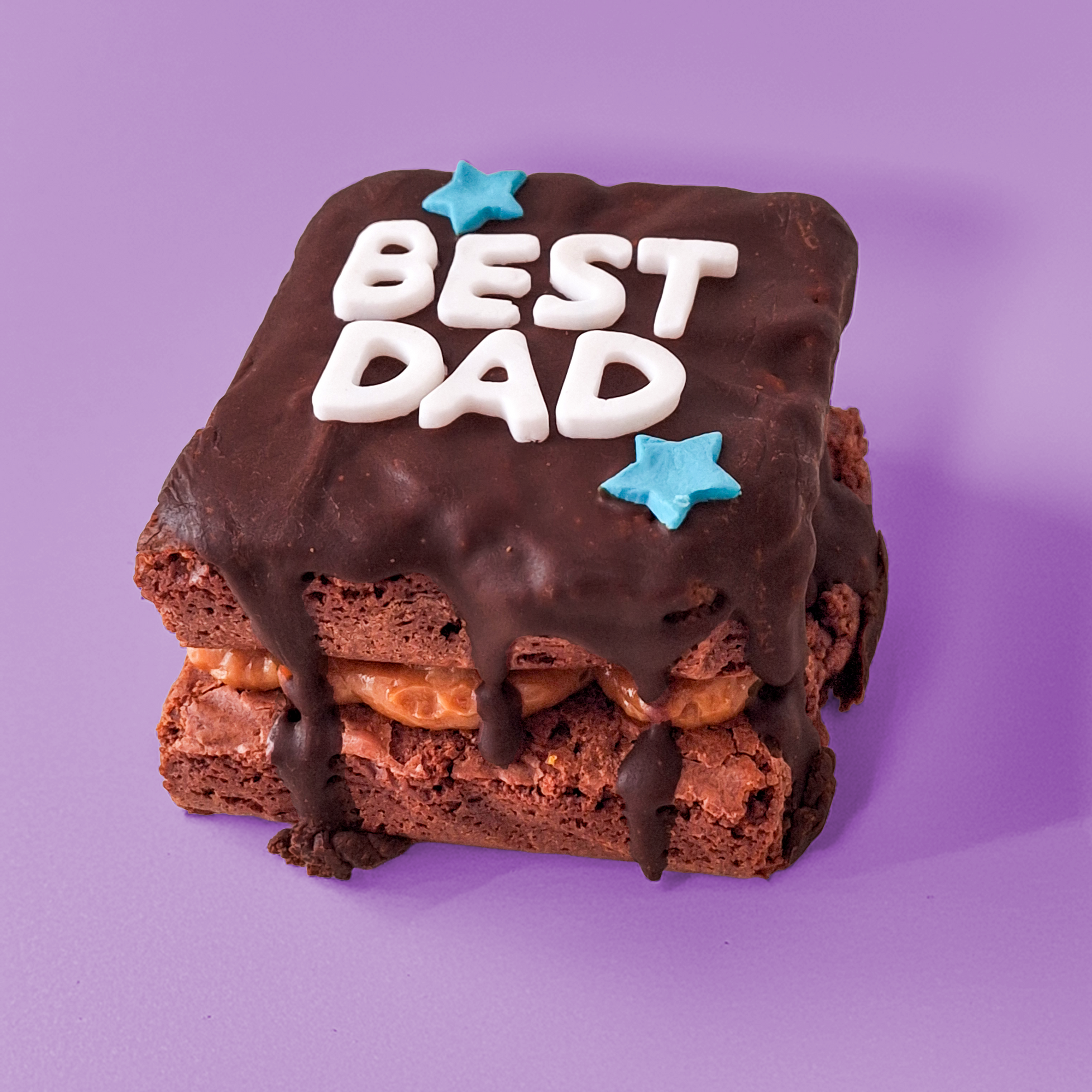 BEST DAD Gluten Free Loaded Brownie Slab & Caramel