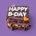Custom BIRTHDAY Gluten Free Loaded Brownie Double Slab & Caramel or Nutella - Mini Size (Handmade in Brisbane)