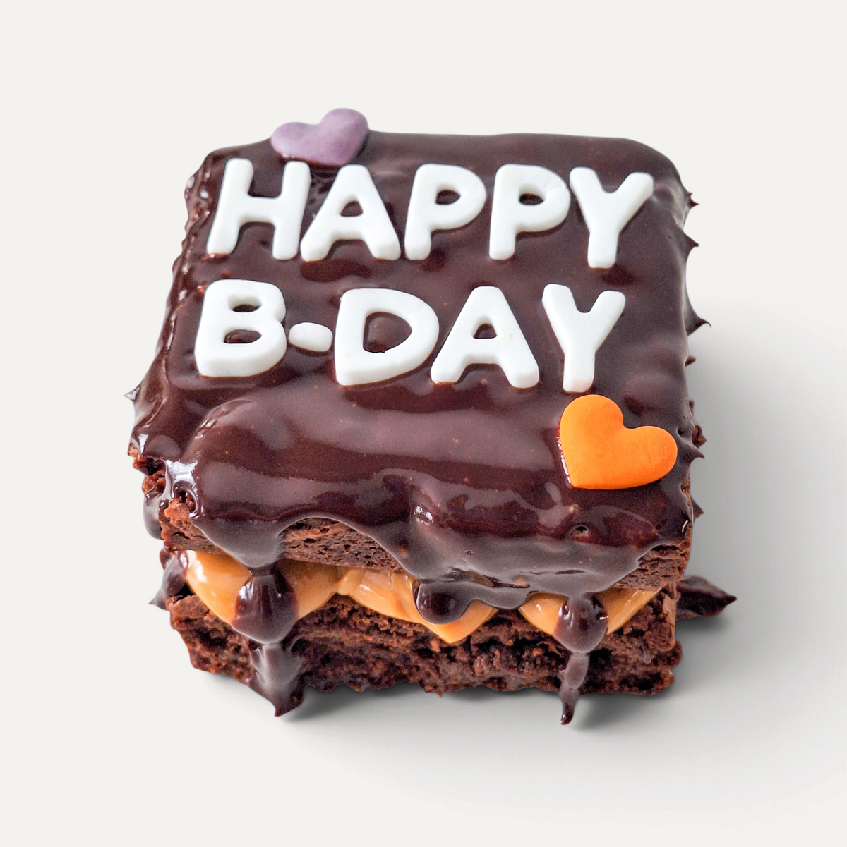 Mini Custom Message Birthday Brownies- Nutella or Caramel