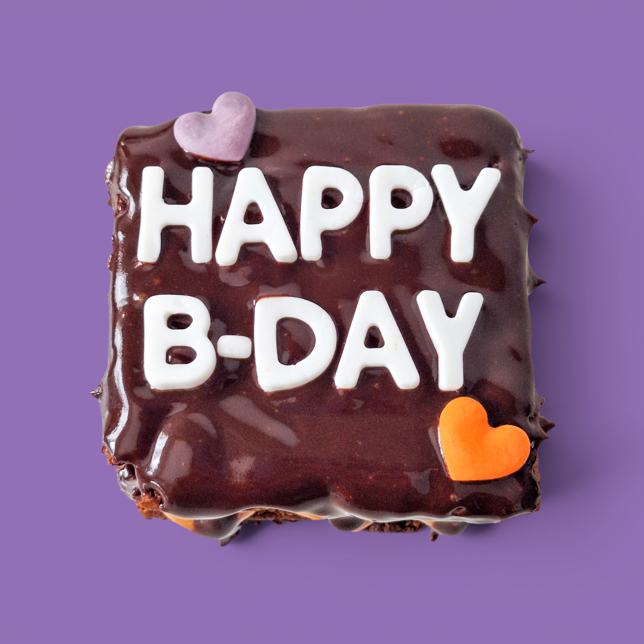 Custom BIRTHDAY Gluten Free Loaded Brownie Double Slab & Caramel or Nutella - Mini Size (Handmade in Brisbane)