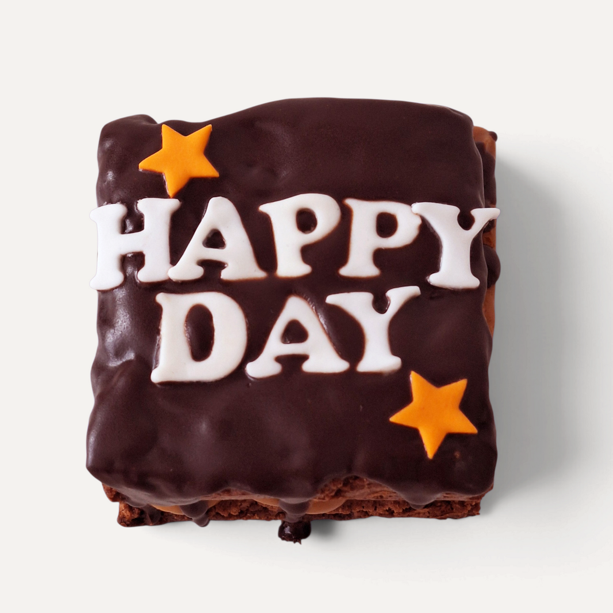HAPPY DAY Brownie Double Slab & Caramel or Nutella -  (Sizes Available)