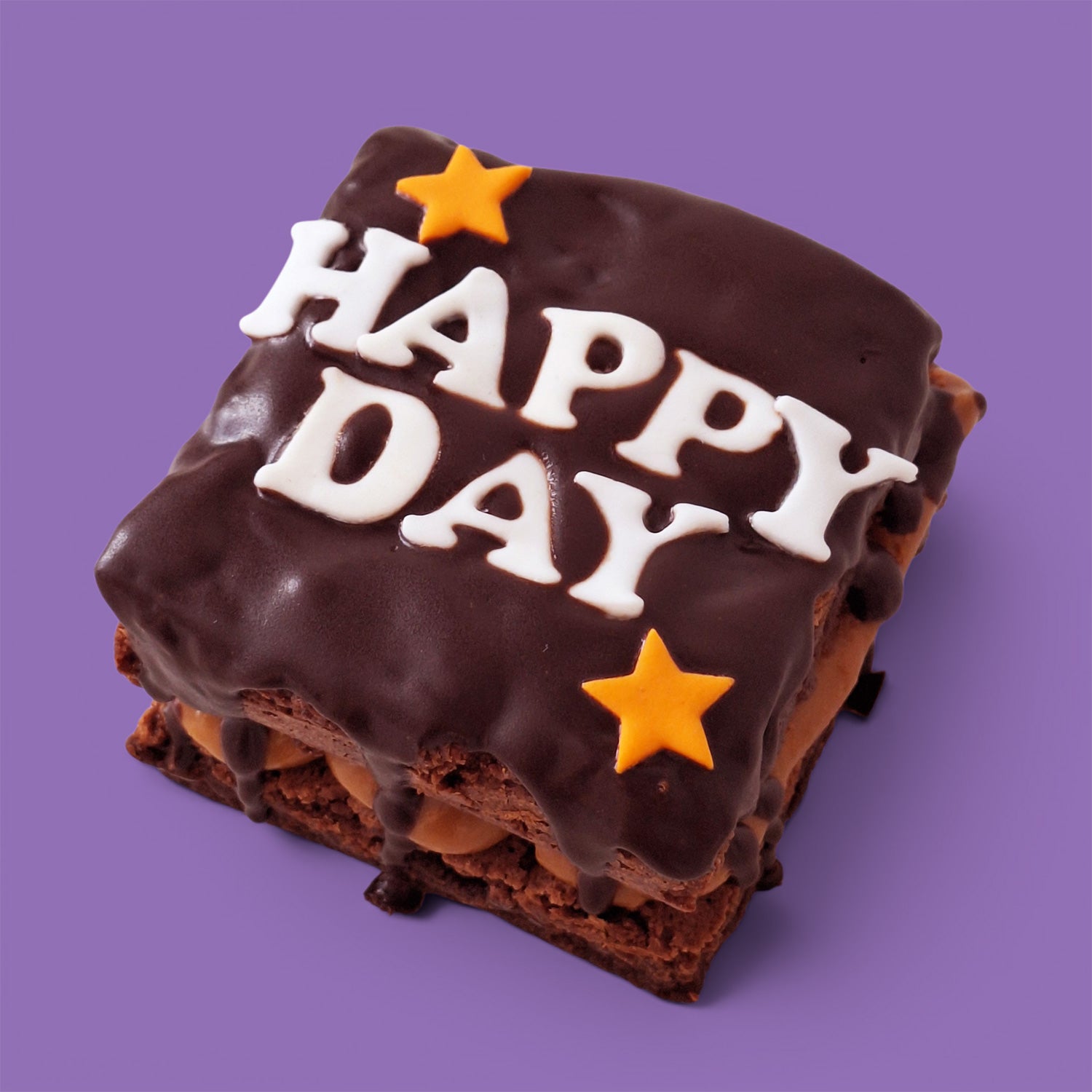 HAPPY DAY Gluten Free Loaded Brownie Double Slab & Caramel or Nutella - Mini, Medium & XL Size (Handmade in Brisbane)