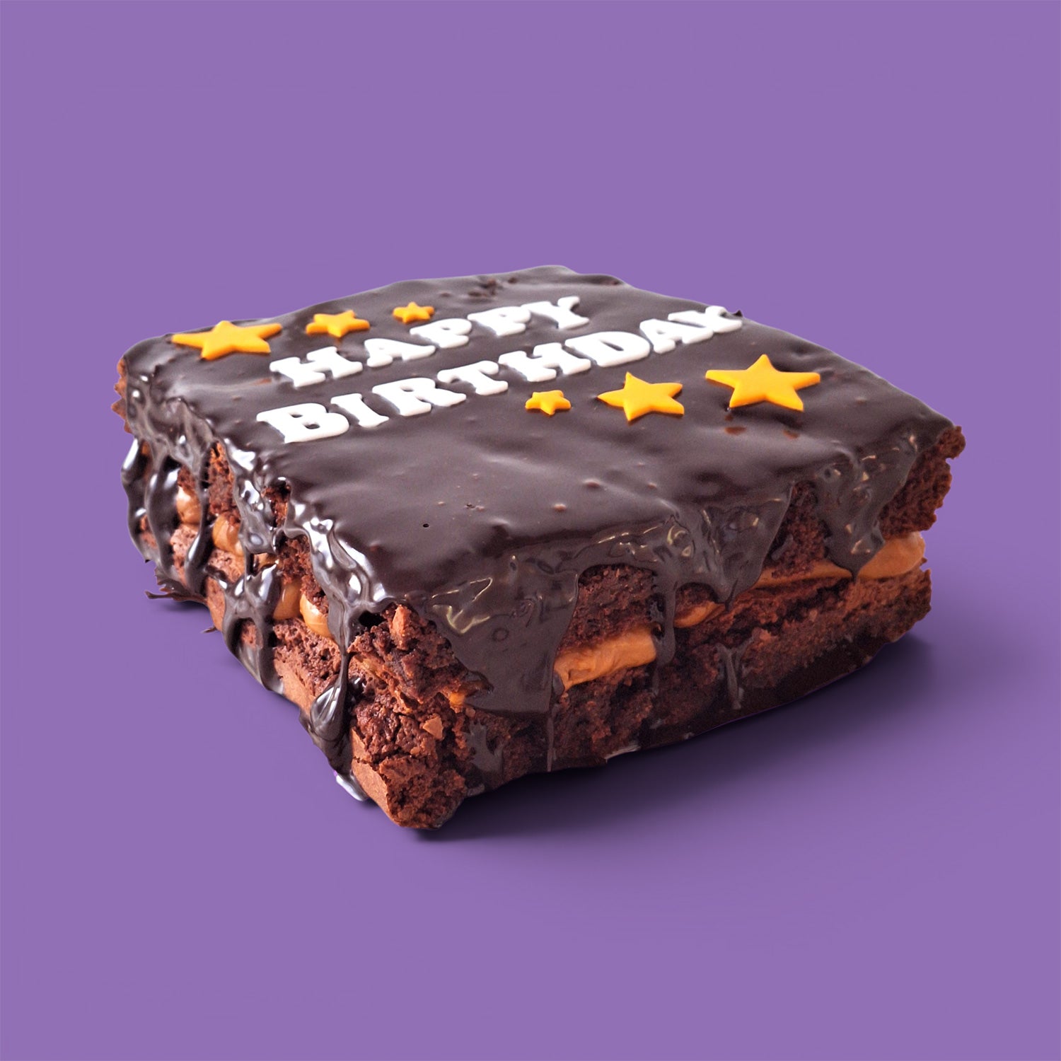 Custom Gluten Free Loaded Brownie Double Slab & Caramel or Nutella - Medium Size (1280g, Handmade in Brisbane)