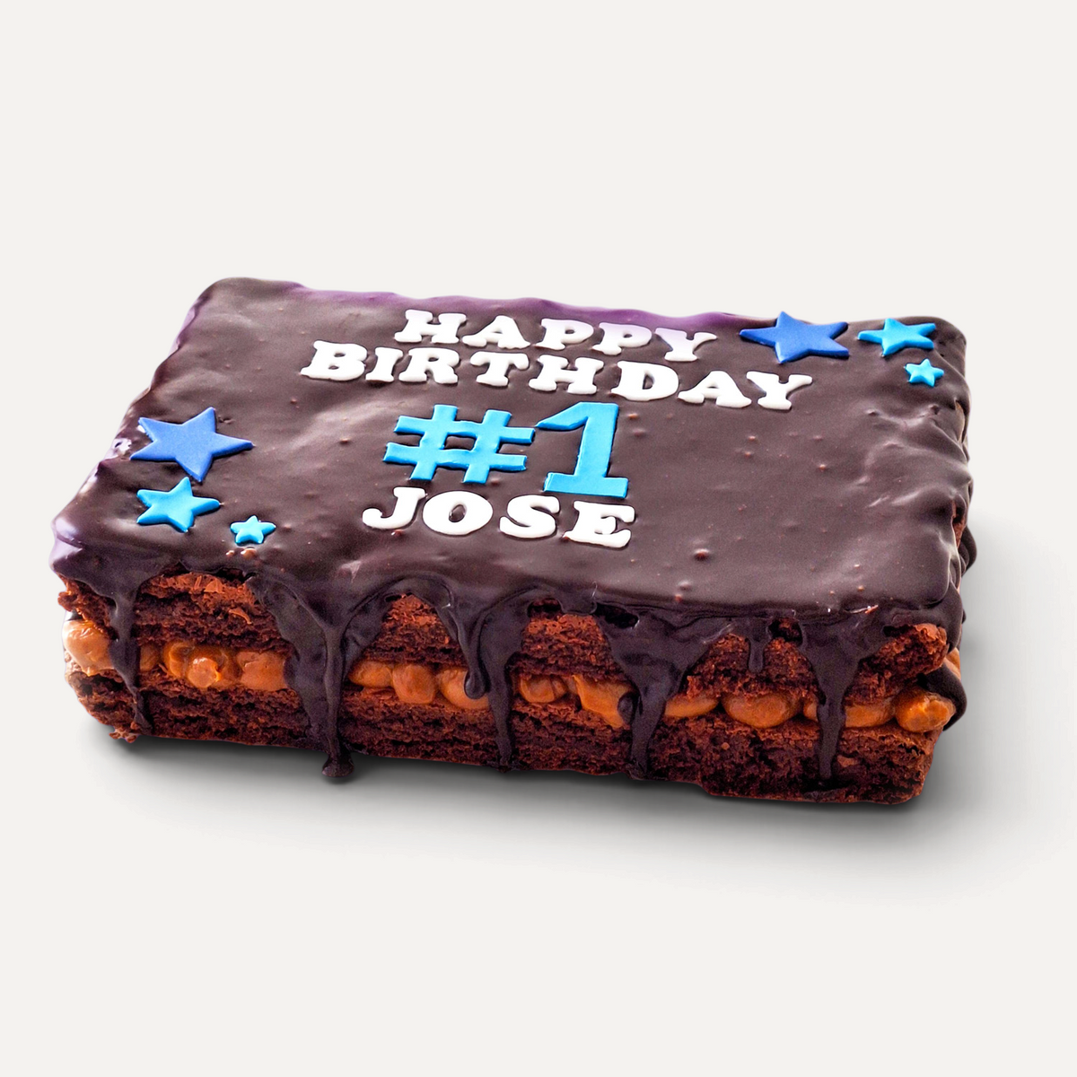 XL Custom Message Birthday Brownies- Nutella or Caramel