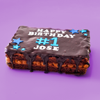 Custom BIRTHDAY Gluten Free Loaded Brownie Double Slab & Caramel or Nutella - XL Size (Handmade in Brisbane)