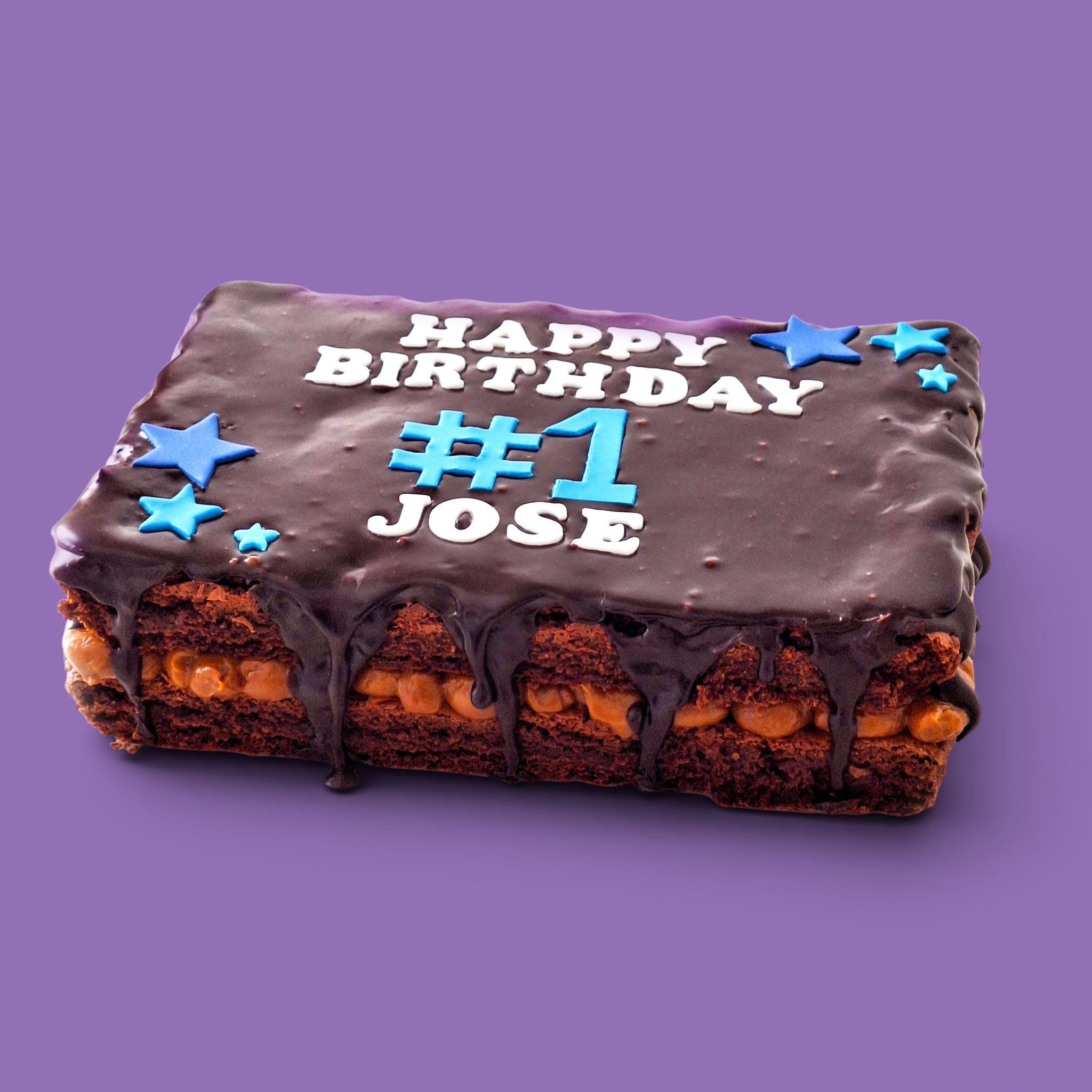 Custom Gluten Free Loaded Brownie Slab & Caramel or Nutella - XL Size (1920gr, Handmade in Brisbane)