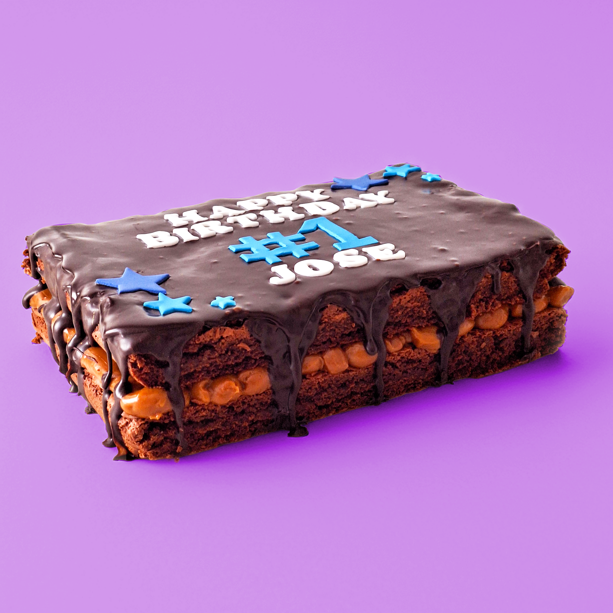 Custom BIRTHDAY XL Gluten Free Loaded Brownie Slab & Caramel