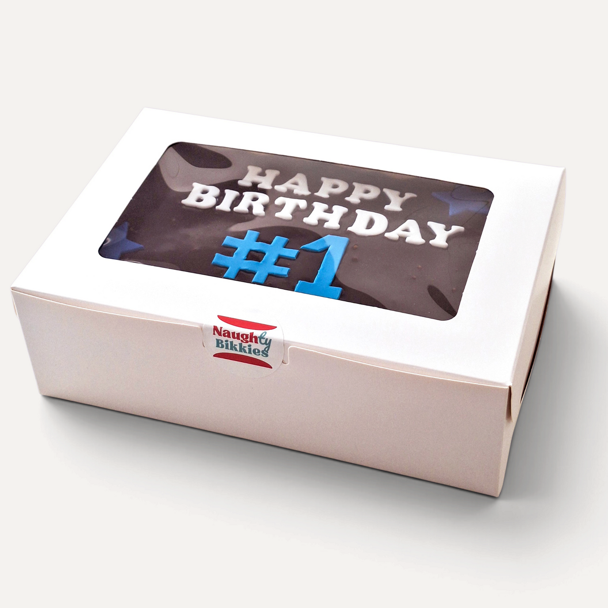 XL Custom Message Birthday Brownies- Nutella or Caramel