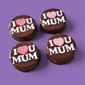Custom I LOVE U MUM Chocolate Shortbread Cookie Sandwich - 4 Pack (108g Each)