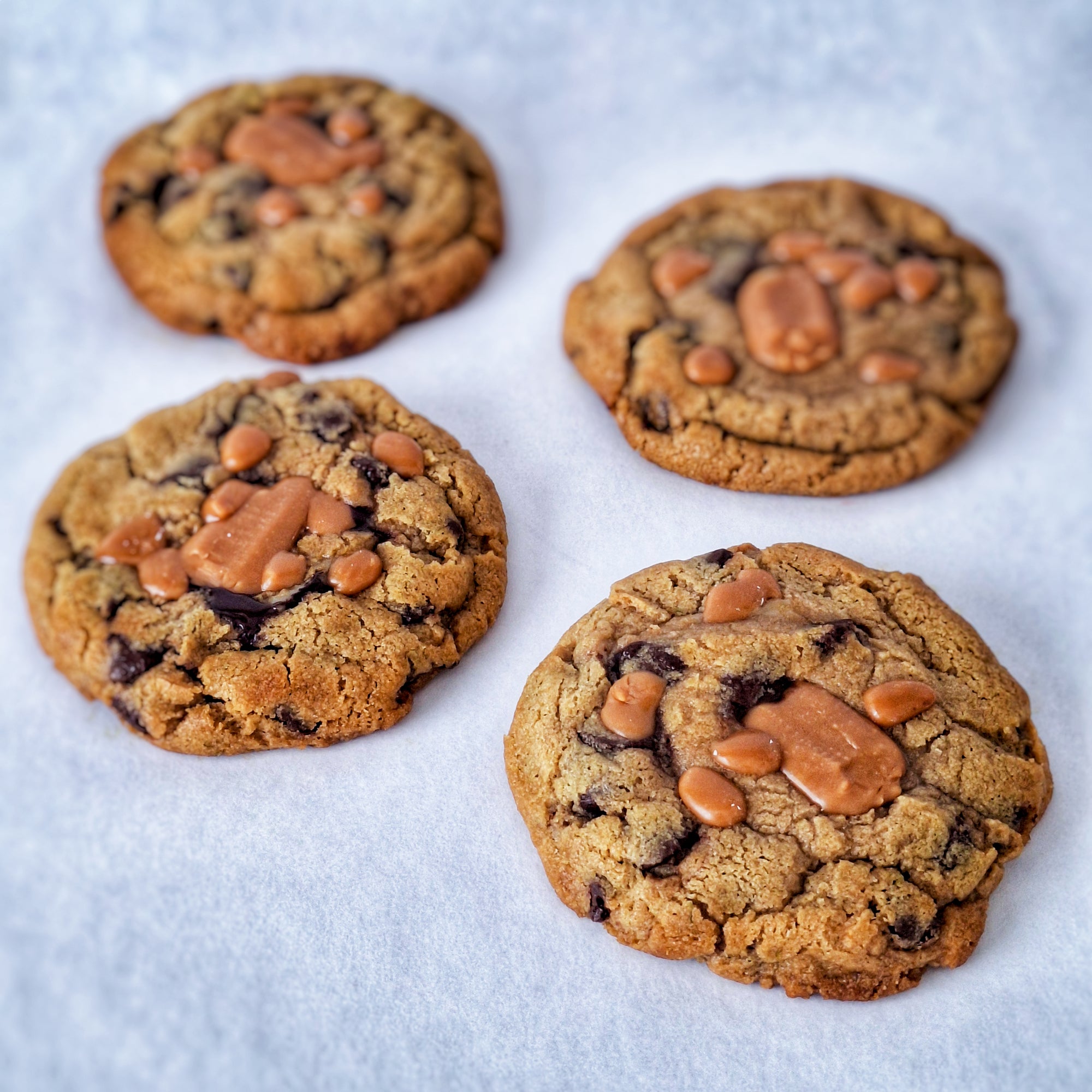 NY Style Toffee and Caramel Chocolate Chip Chunky Cookie (150g Each)