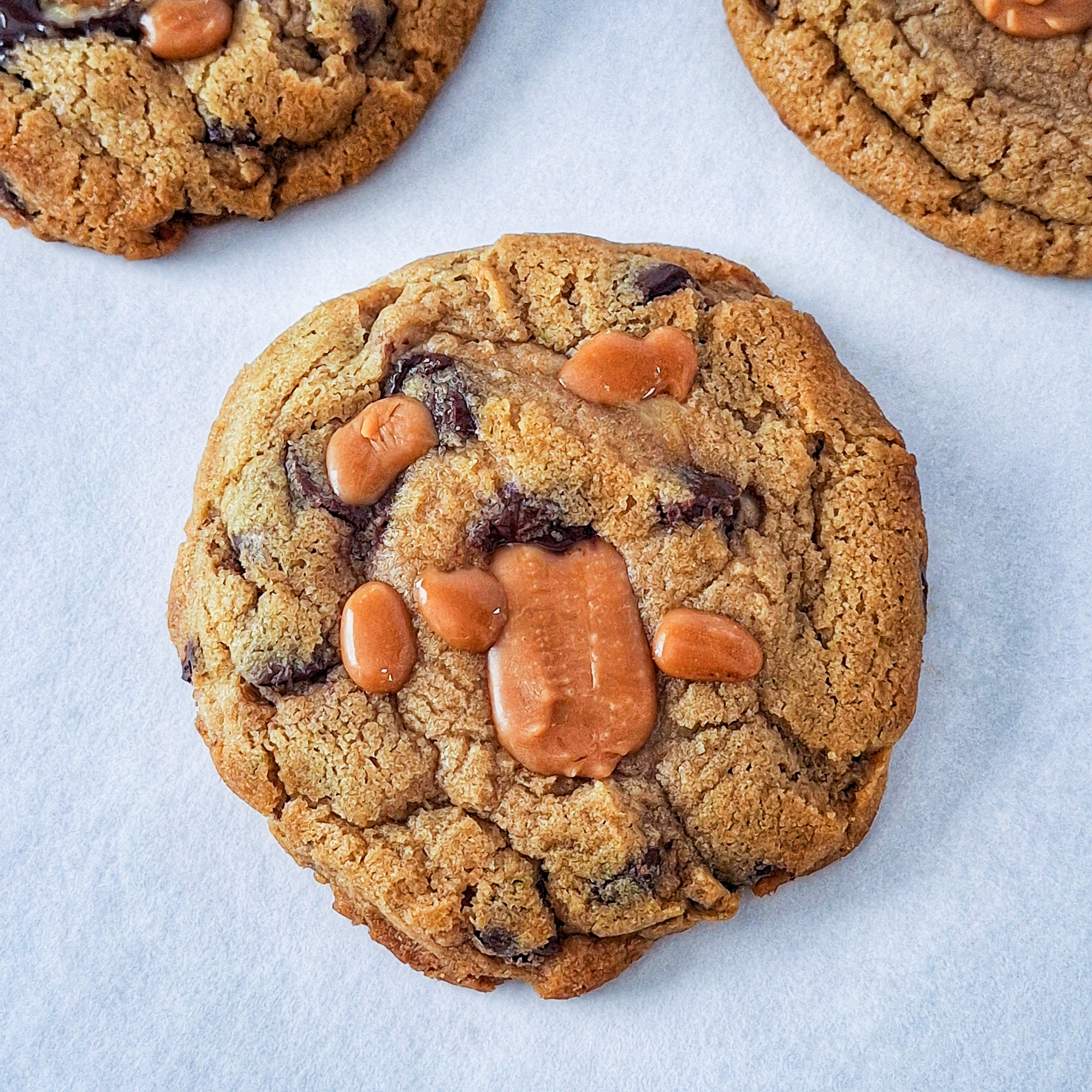 Toffee and Caramel Chocolate Chip Cookie