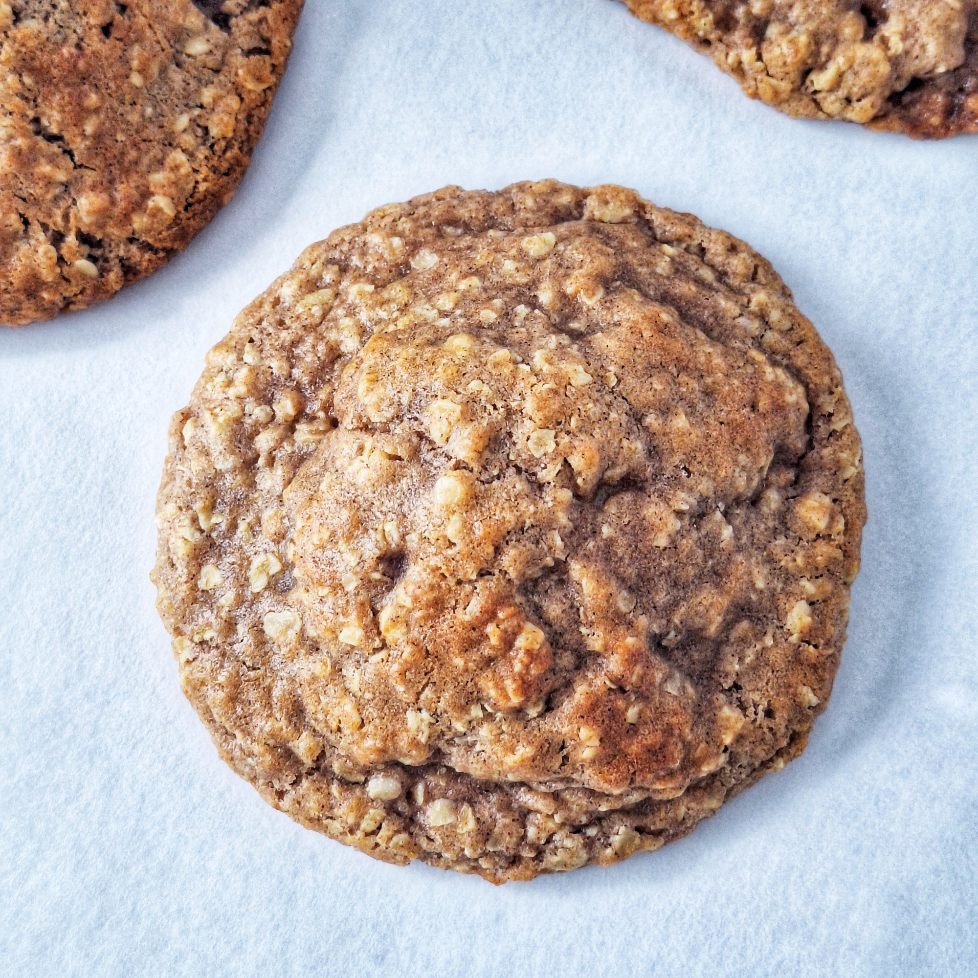 Caramel Cinnamon Apple Custard Oat Cookie Pie