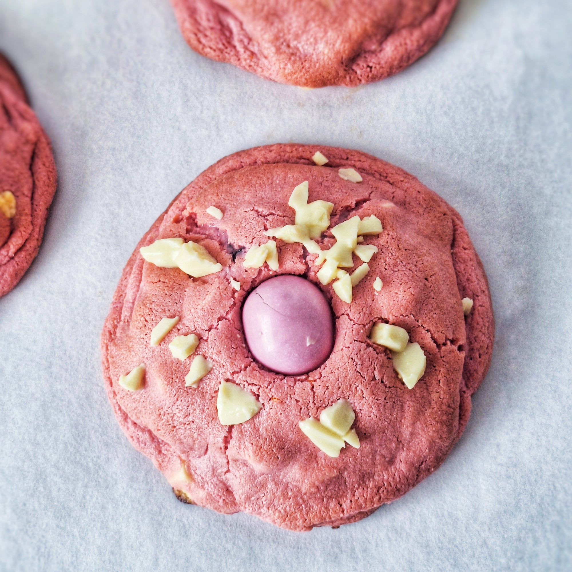 NY Style Pink Velvet Strawberry & White Chocolate Chunky Cookies - (150g Each)