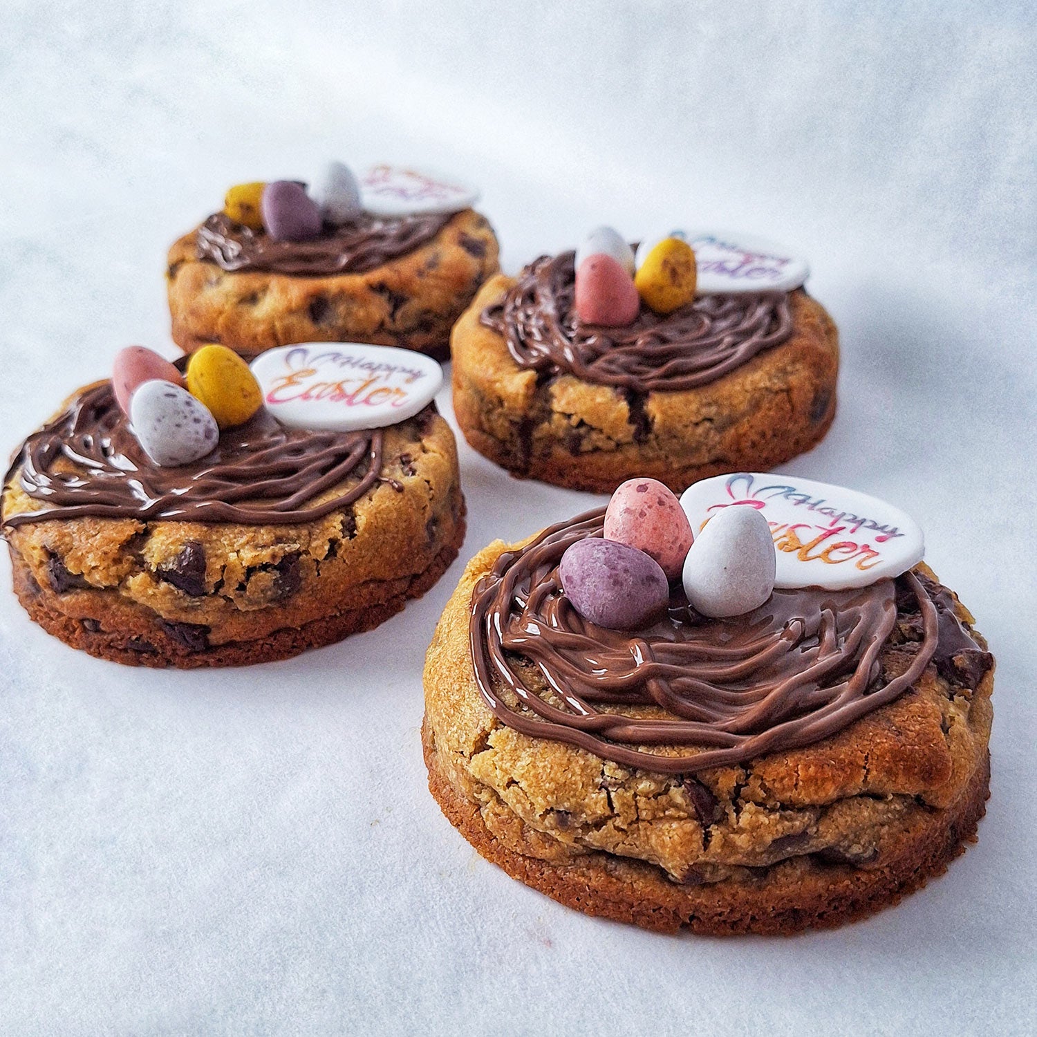 Easter Chunky Chocolate Chips, Nutella Cookie Nest and Crunchy Eggs  - (230g Each)