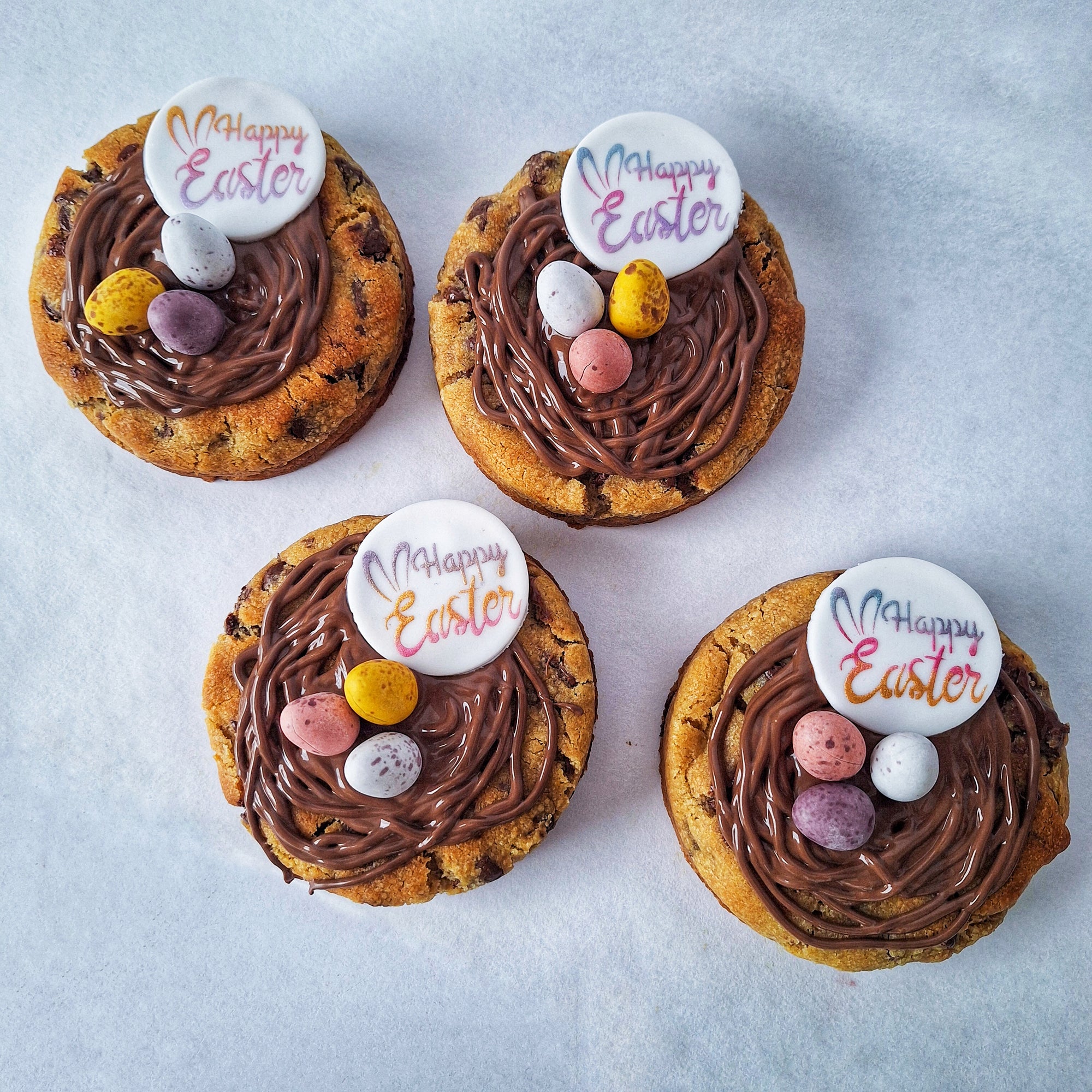 Easter Chunky Chocolate Chips, Nutella Cookie Nest and Crunchy Eggs  - (230g Each)