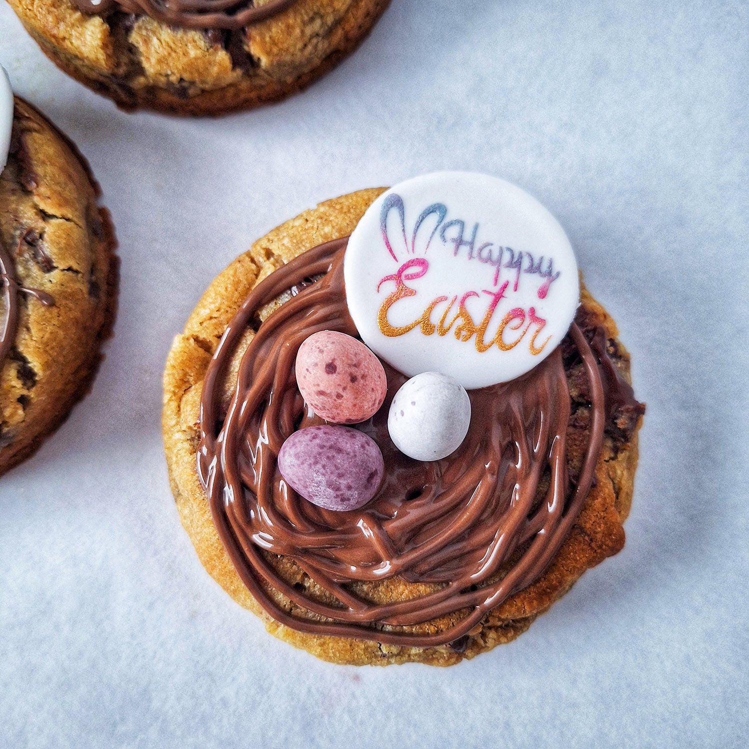 Easter Chunky Chocolate Chips, Nutella Cookie Nest and Crunchy Eggs  - (230g Each)