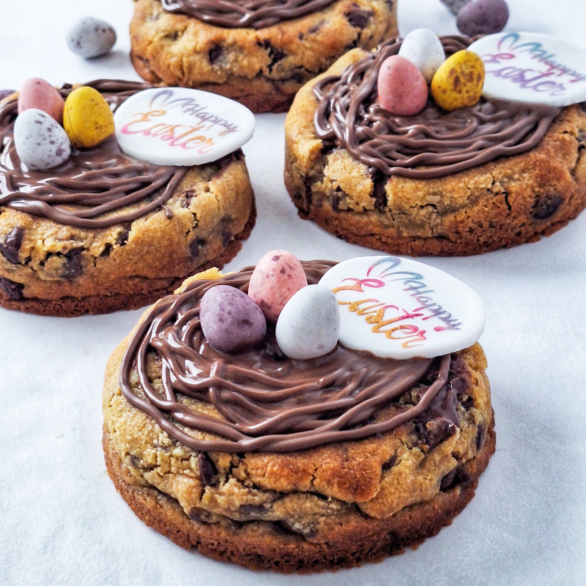 Easter Chunky Chocolate Chips, Nutella Cookie Nest and Crunchy Eggs  - (230g Each)