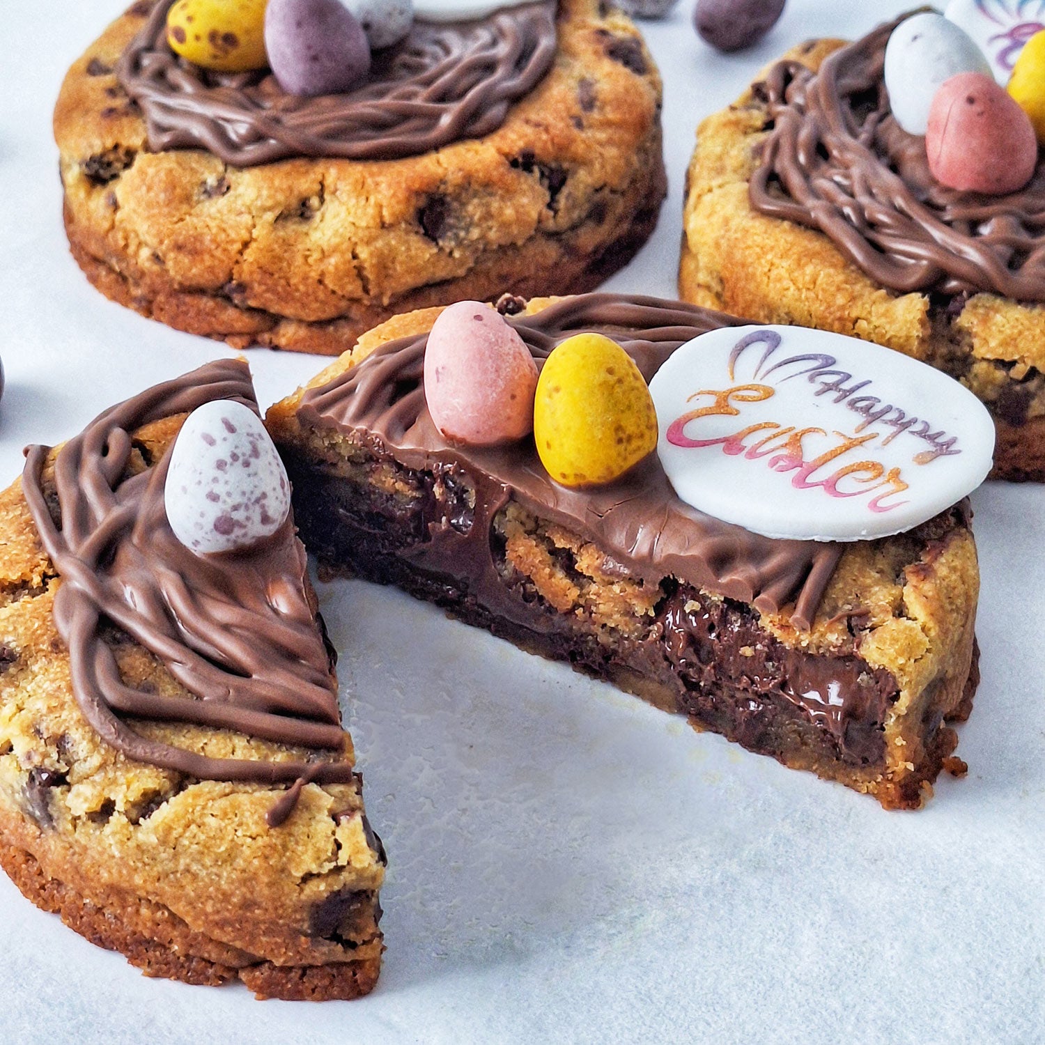 Easter Chunky Chocolate Chips, Nutella Cookie Nest and Crunchy Eggs  - (230g Each)