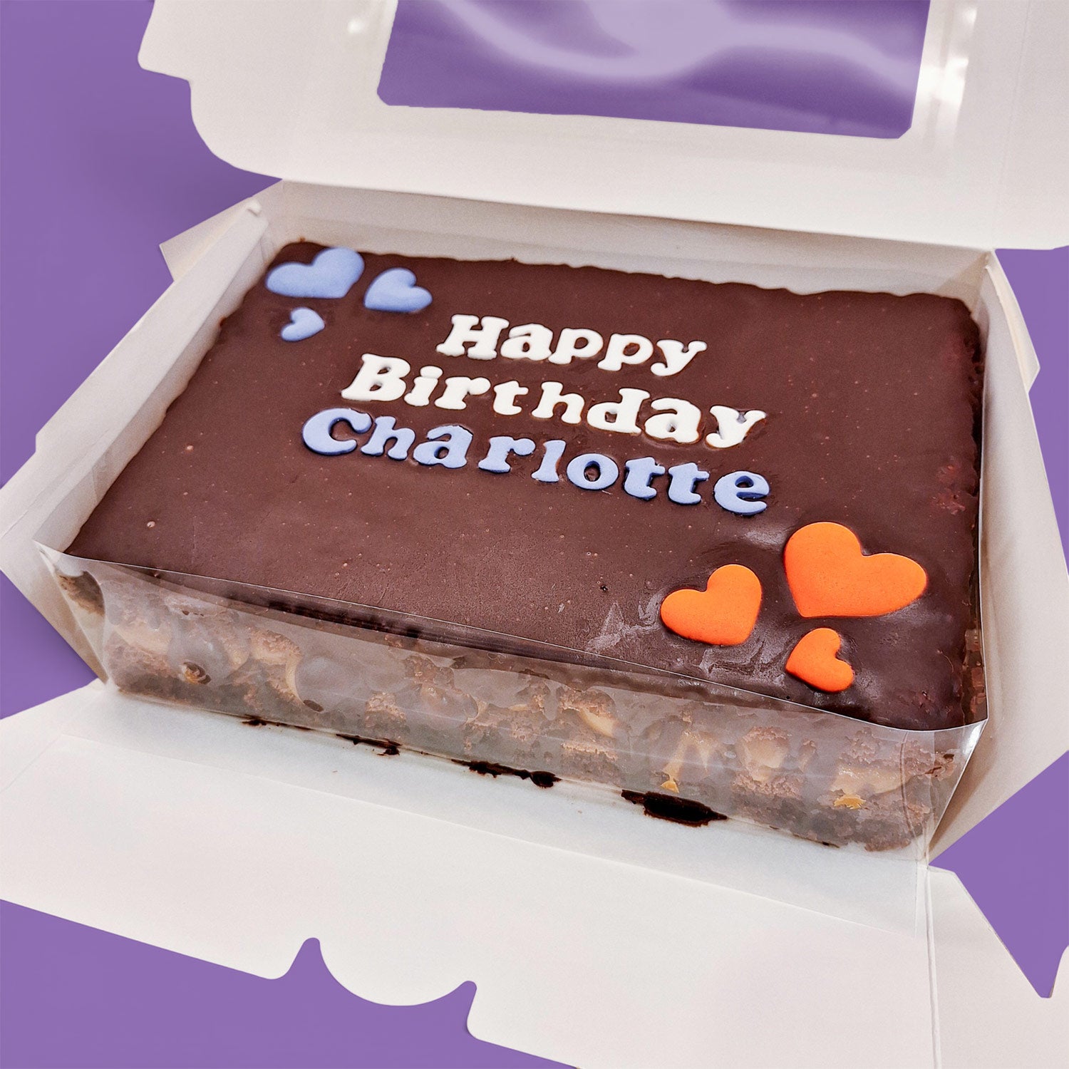 Custom Gluten Free Loaded Brownie Slab & Caramel or Nutella - XL Size (1920gr, Handmade in Brisbane)