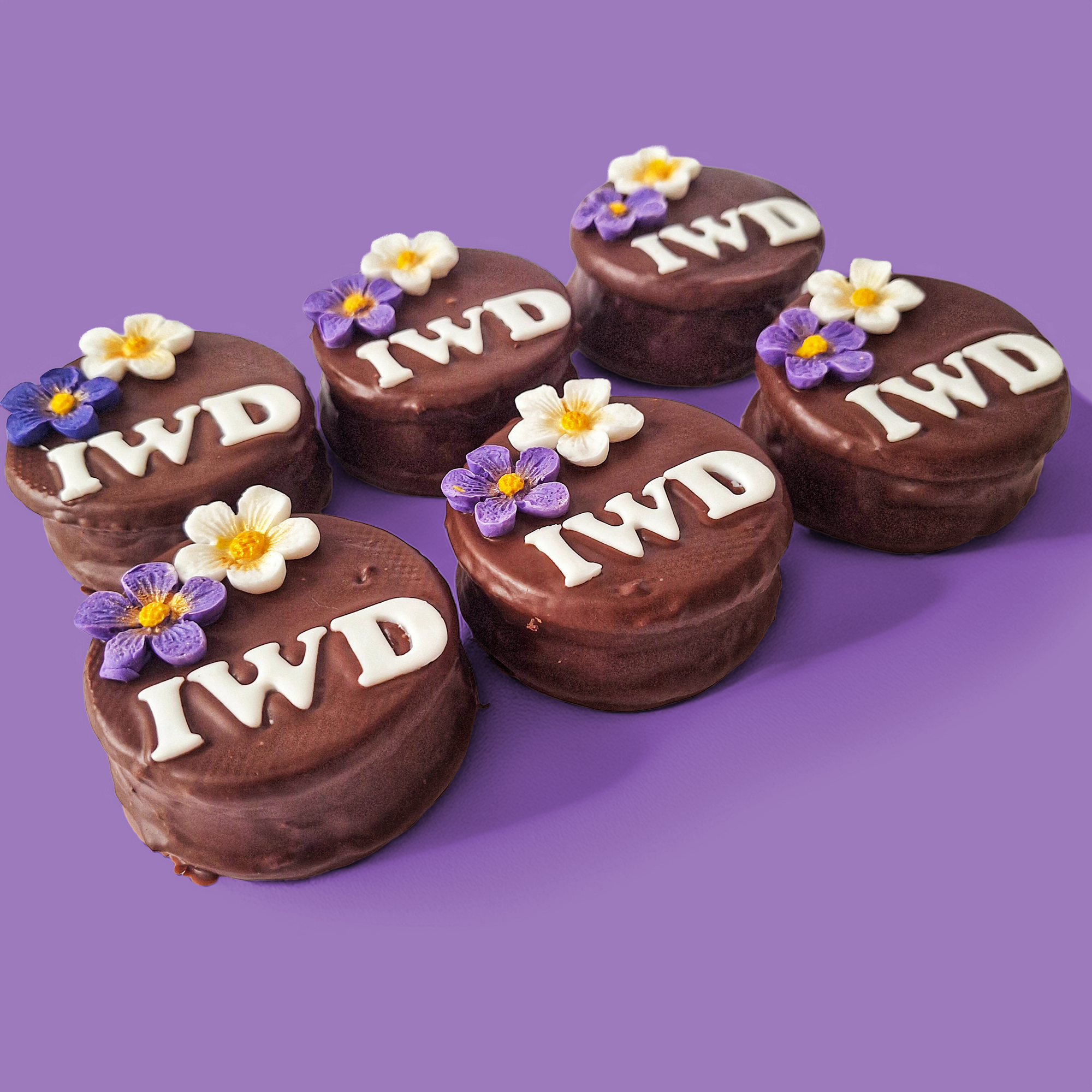 Custom Chocolate Shortbread Sandwich Biscuit - 6 Pack (108g Each, Handmade in Brisbane)