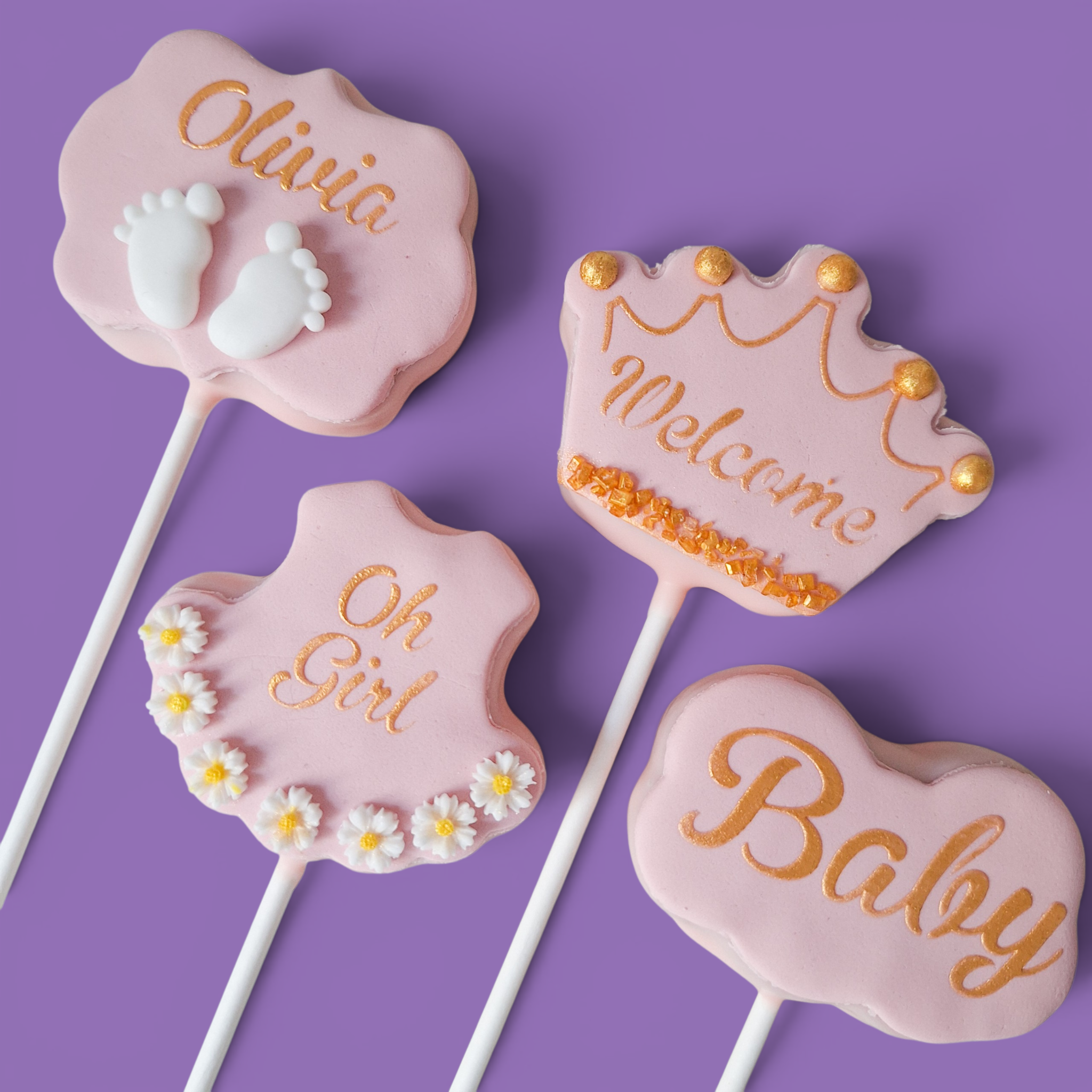 Set Baby Shower Celebration Cake Pops - Girl - Handmade in Brisbane