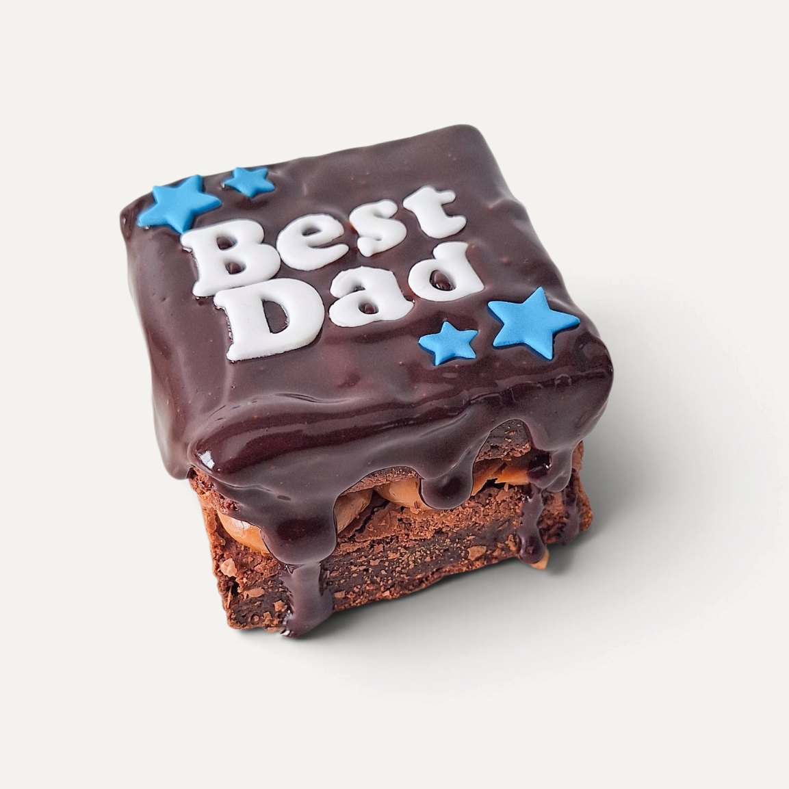 BEST DAD Brownie Double Slab & Caramel or Nutella -  (Sizes Available)