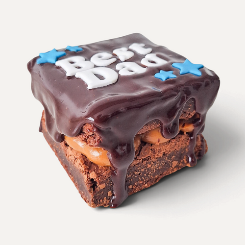 BEST DAD Brownie Double Slab & Caramel or Nutella -  (Sizes Available)