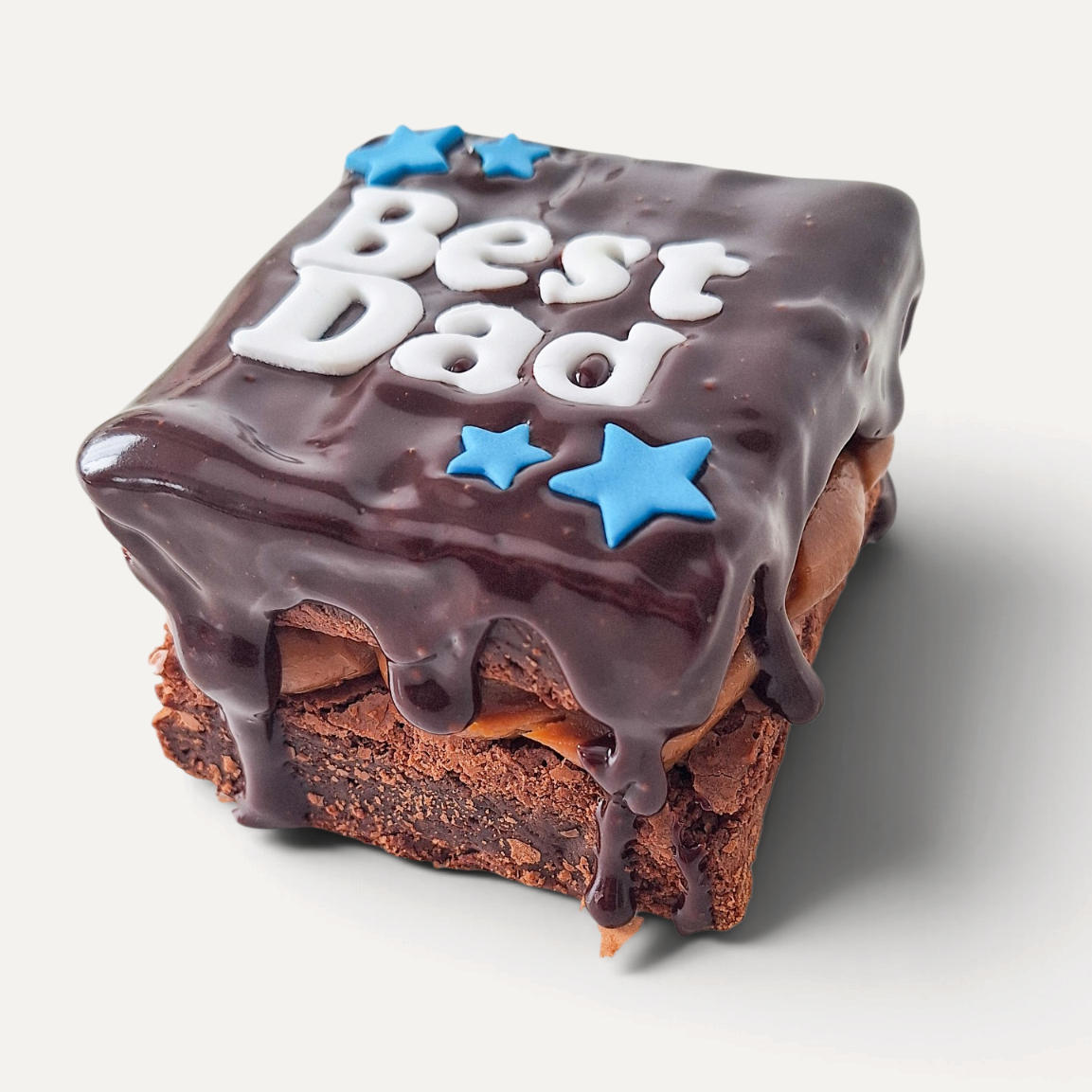 BEST DAD Brownie Double Slab & Caramel or Nutella -  (Sizes Available)