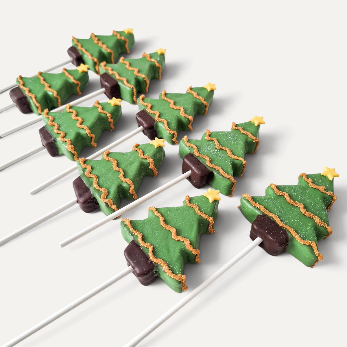 Handcrafted Christmas Tree Cake Pops