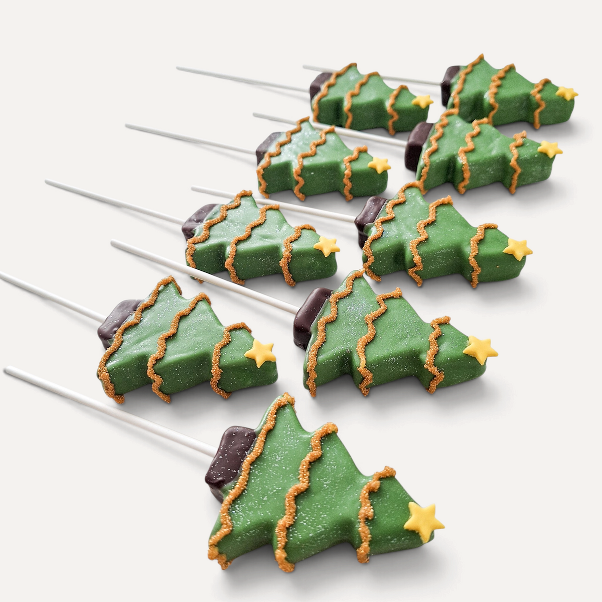 Handcrafted Christmas Tree Cake Pops
