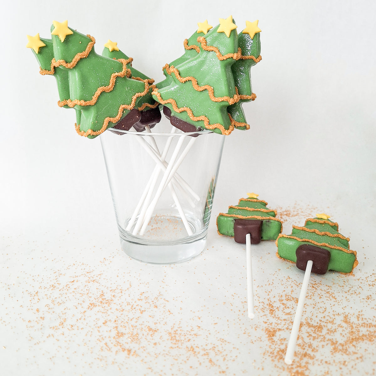 Handcrafted Christmas Tree Cake Pops