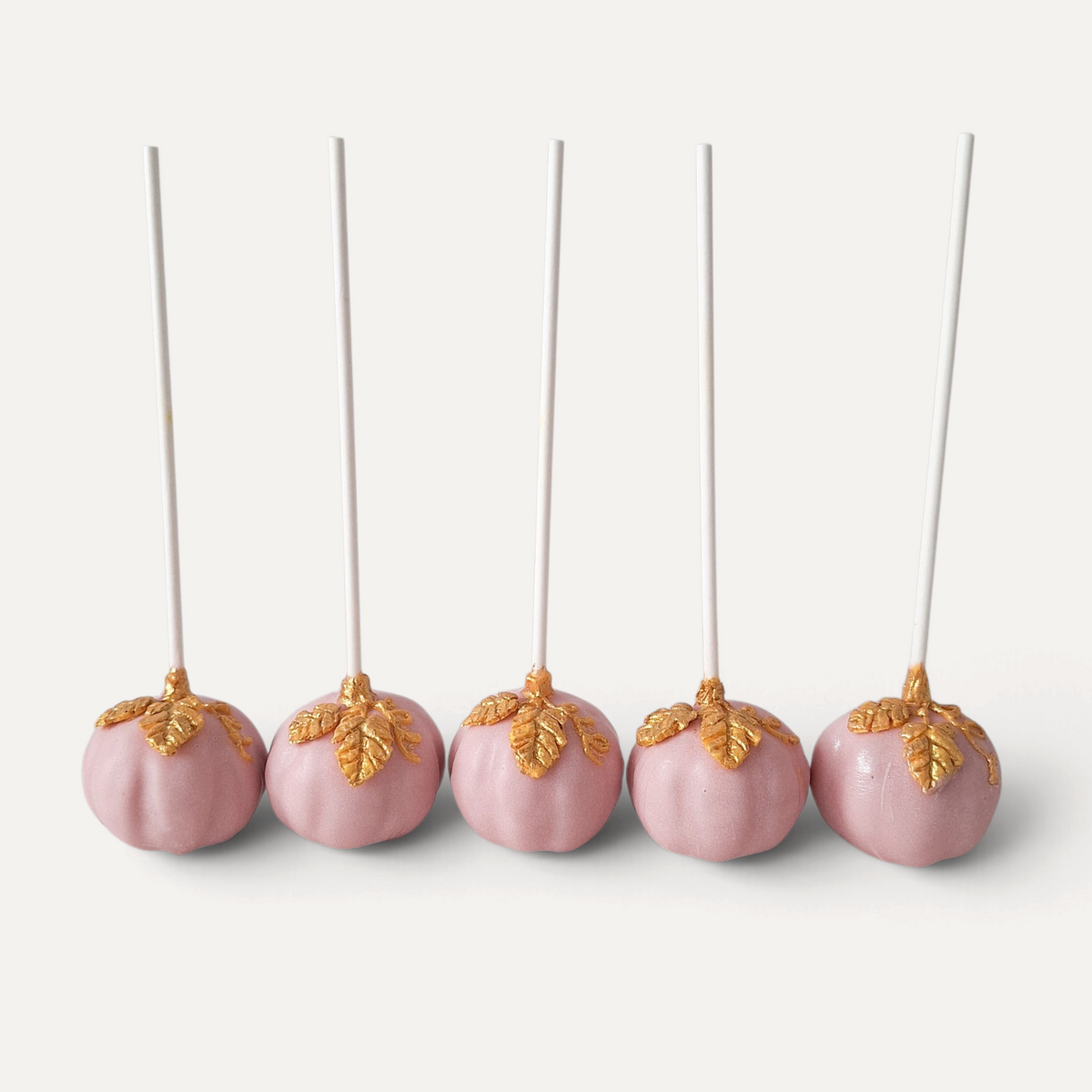 Handcrafted  Pink Pumpkin Cake Pops
