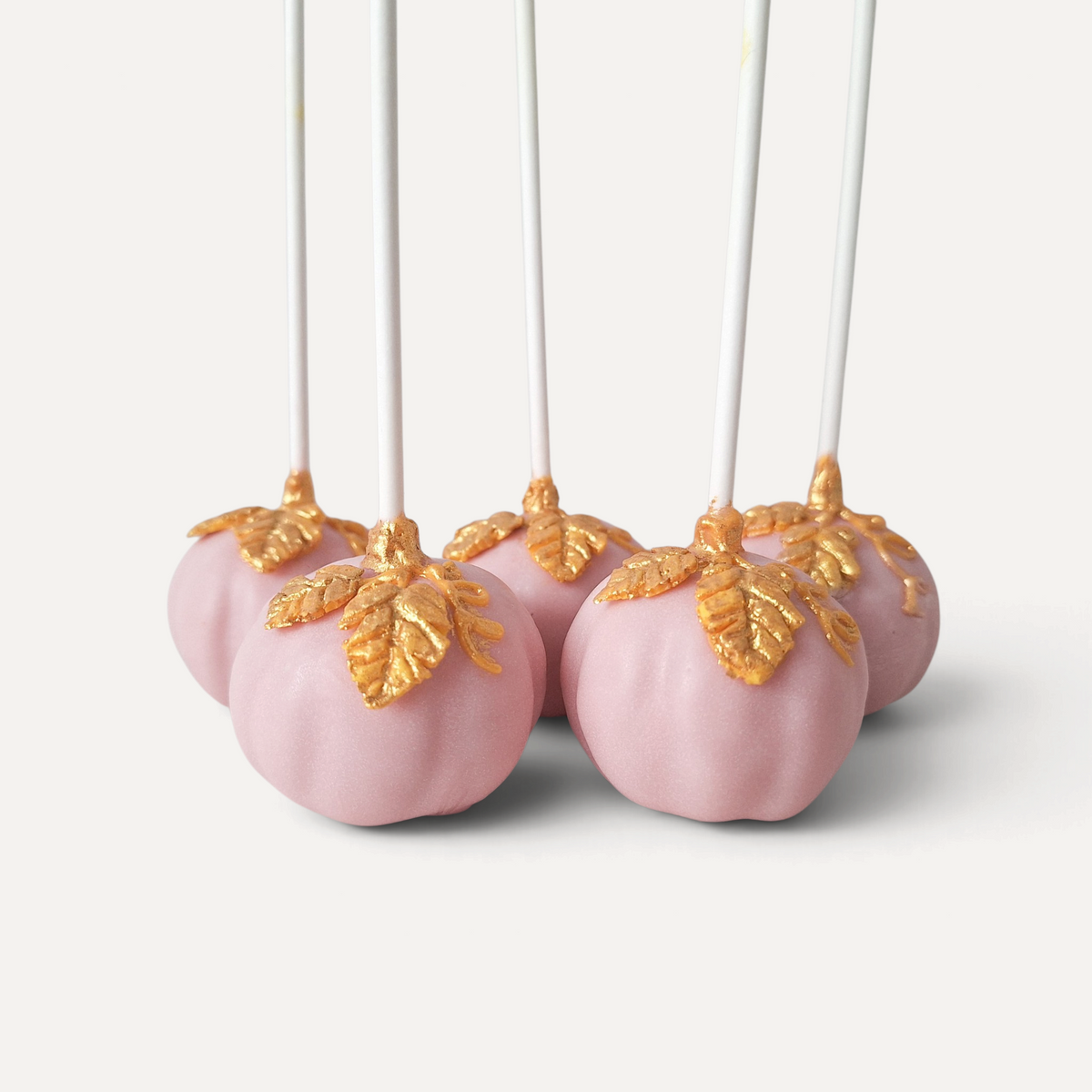 Handcrafted  Pink Pumpkin Cake Pops