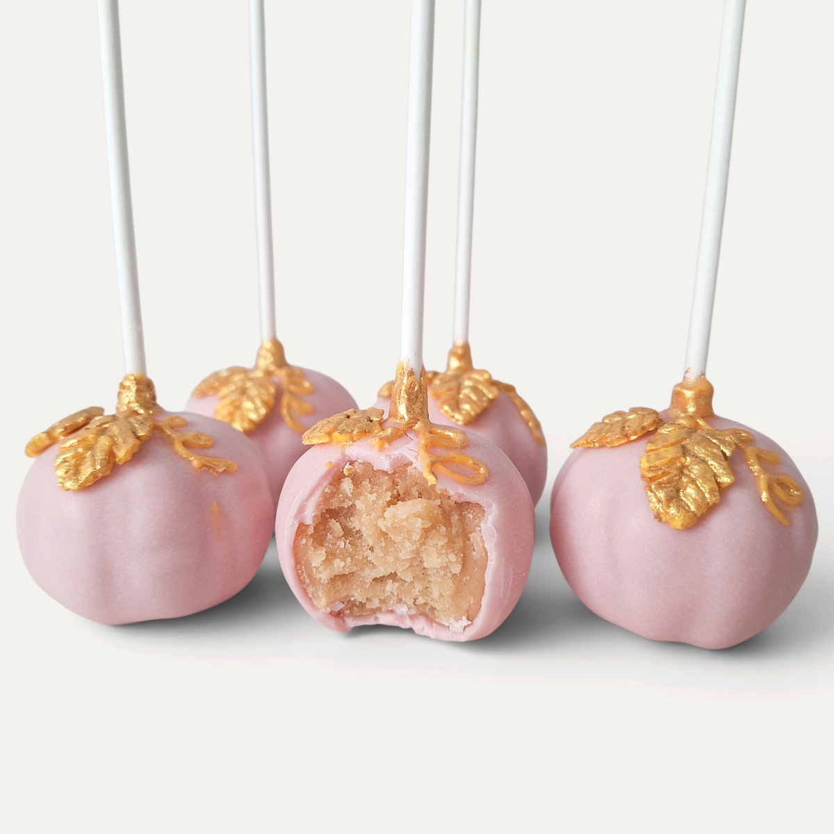 Handcrafted  Pink Pumpkin Cake Pops