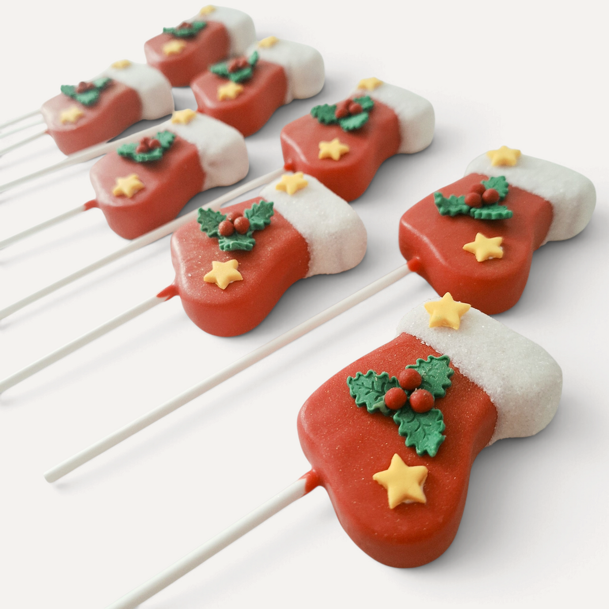 Handcrafted Christmas Santa Stocking Cake Pops
