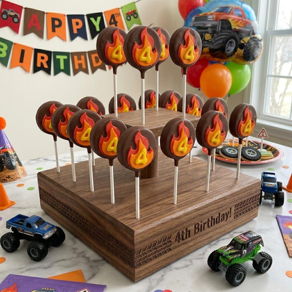 Hot wheels cake pops for kid party