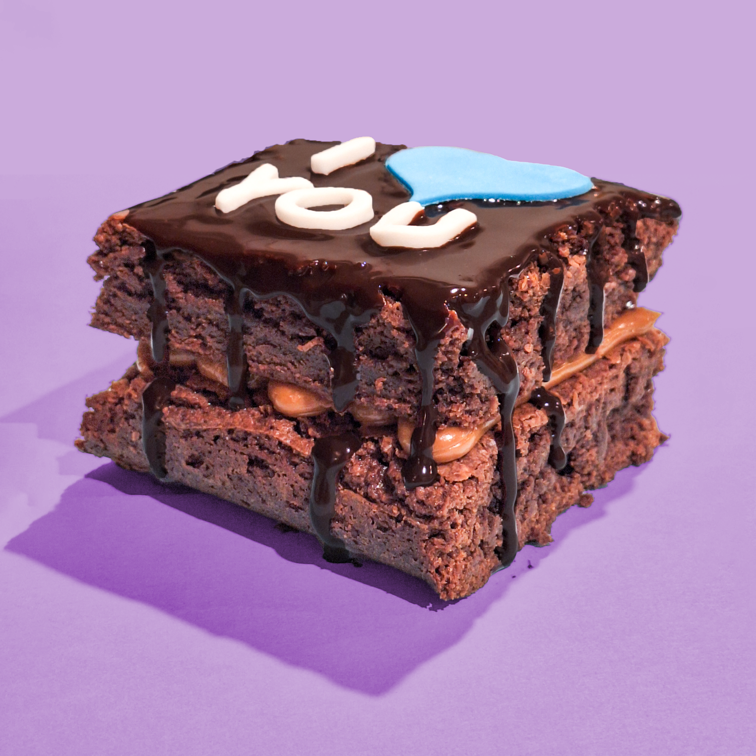 I Love You Mini Brownie Cake 2