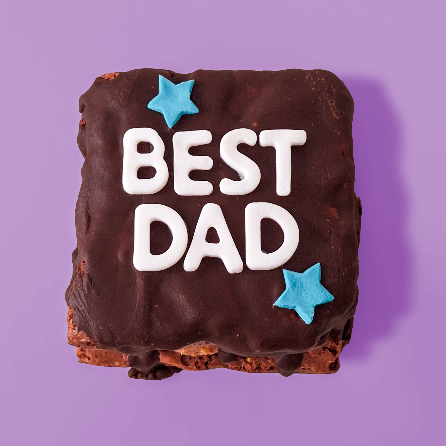 Mini Brownie Cake 'BEST DAD' text