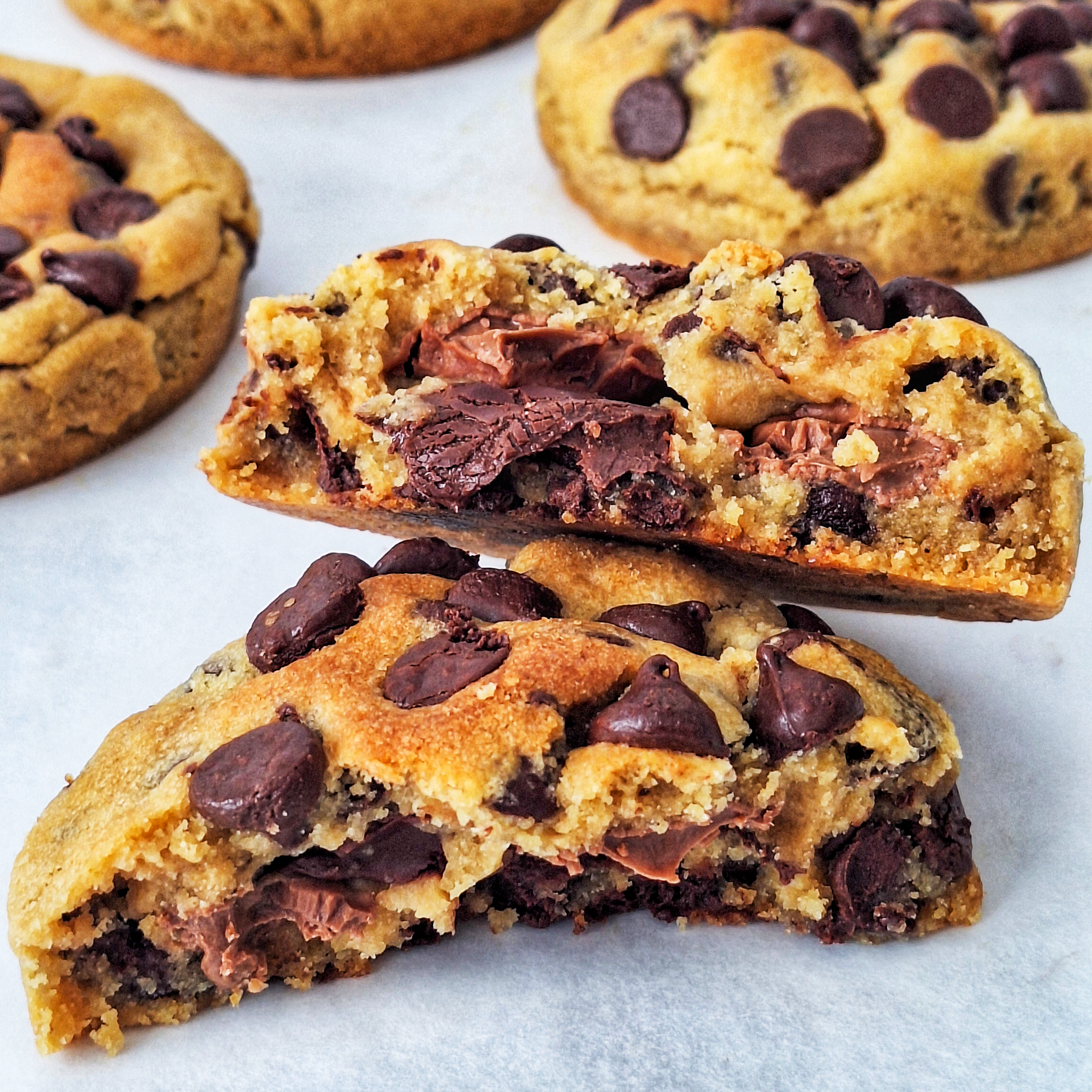 Open Chocolate Chips Chunky Cookie