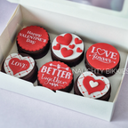 Custom VALENTINE'S DAY Artisan Chocolate Cookie Sandwich Pack of 6 - Option 1