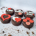 Personalised VELENTINE'S DAY Artisan Chocolate Cookie Sandwich Pack of 6
