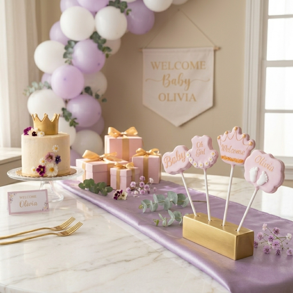 Set Baby Shower Celebration Cake Pops