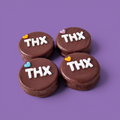 Custom THX Chocolate Shortbread Sandwich Biscuit - 4 Pack (108g Each, Handmade in Brisbane)