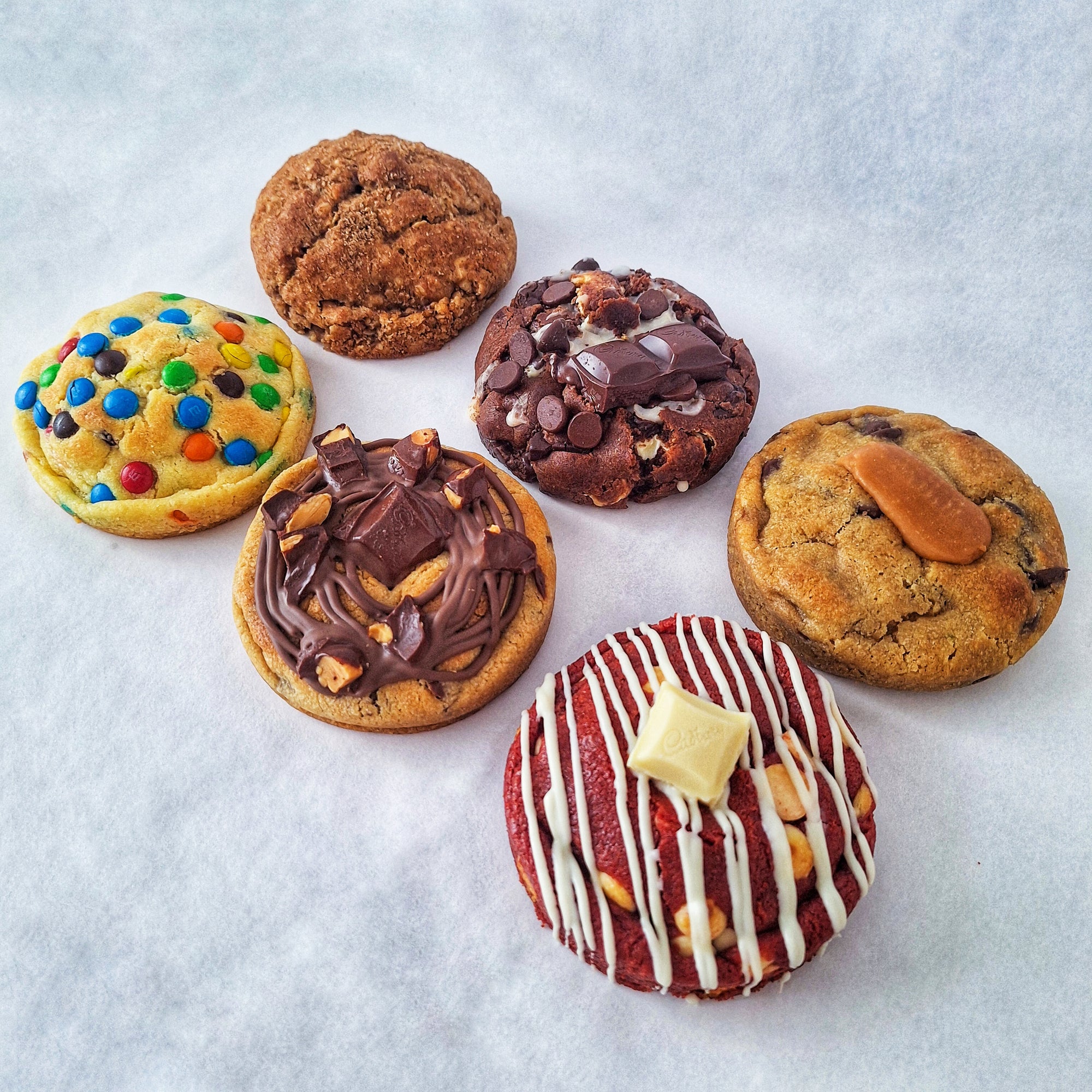 Mix and Match NY Style Chunky Cookies - Box 6 Pack (150g Each)